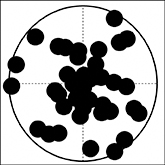 Computer simulation of a 40-shot group.